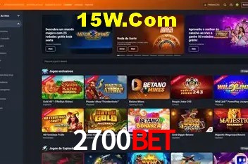 Interface moderna da plataforma 2700Bet